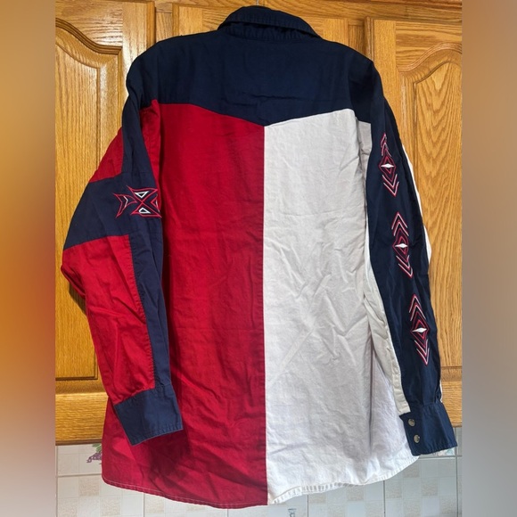 Vintage Wrangler Pearl Snap Western Cowboy Shirt Men's Large EUC - Picture 8 of 8